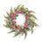 Melrose International Mixed Fern Floral Wreath 20"D, Green/Pink - 92640DS