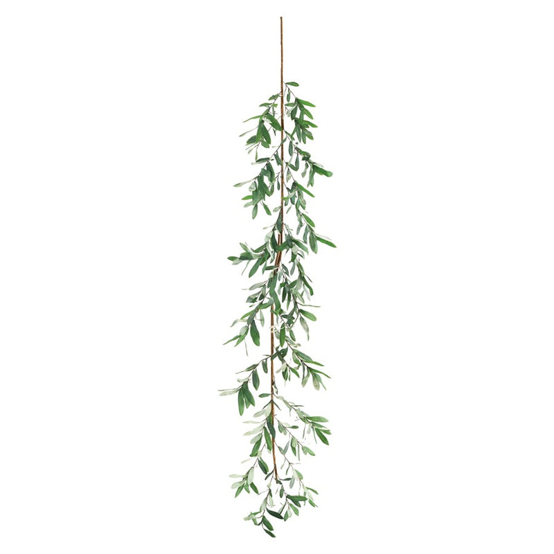 Melrose International Olive Leaf Foliage Garland 5.5'L, Green/Brown