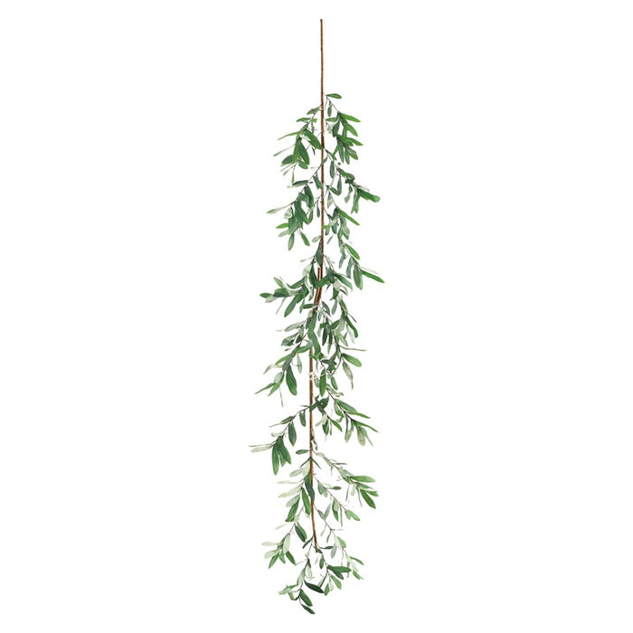 Melrose International Olive Leaf Foliage Garland 5.5'L, Green/Brown