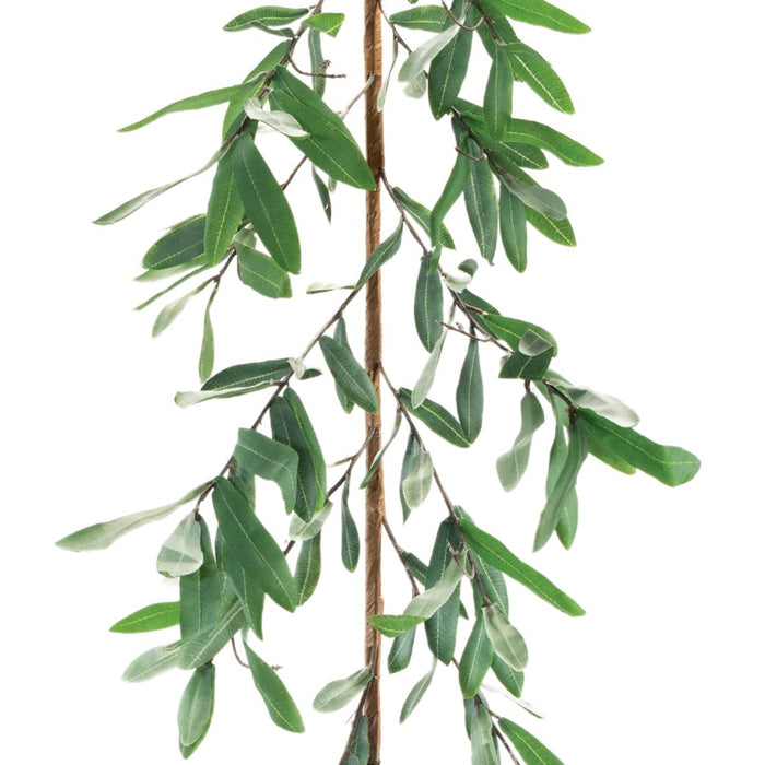 Melrose International Olive Leaf Foliage Garland 5.5'L, Green/Brown