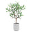 Melrose Potted Olive Leaf Topiary 17.5"H, Green/Brown - 92659DS
