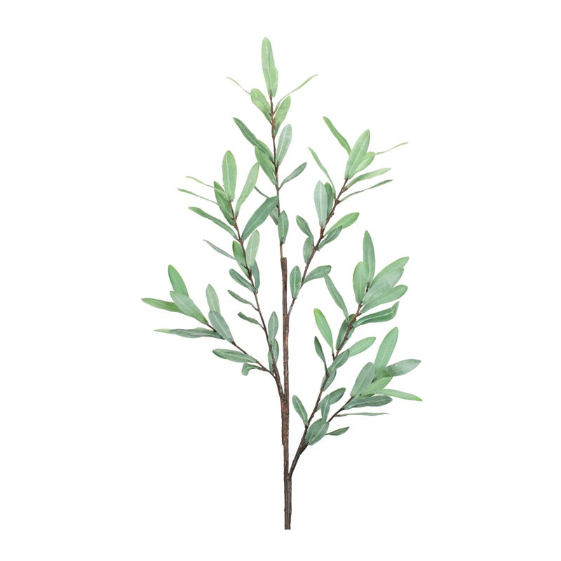 Melrose International Olive Leaf Twig Branch, Set of 2, Green - 92660DS