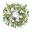 Melrose Mixed Floral/Foliage Candle Ring 17.5"D, Green/White