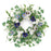 Melrose Int. Mixed Petunia Pansy Candle Ring 16", Green/White