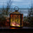 Melrose Forest Cut Metal Lantern/Gold Accent 16"H, Black/Gold