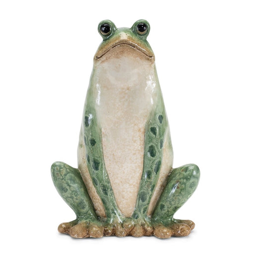 Melrose International Ceramic Garden Frog Statue, Set of 2, Green - 92694DS