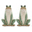 Melrose International Ceramic Garden Frog Statue, Set of 2, Green
