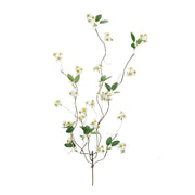 Melrose International Mini Floral Twig Branch, Set of 6, White/Green - 92717DS