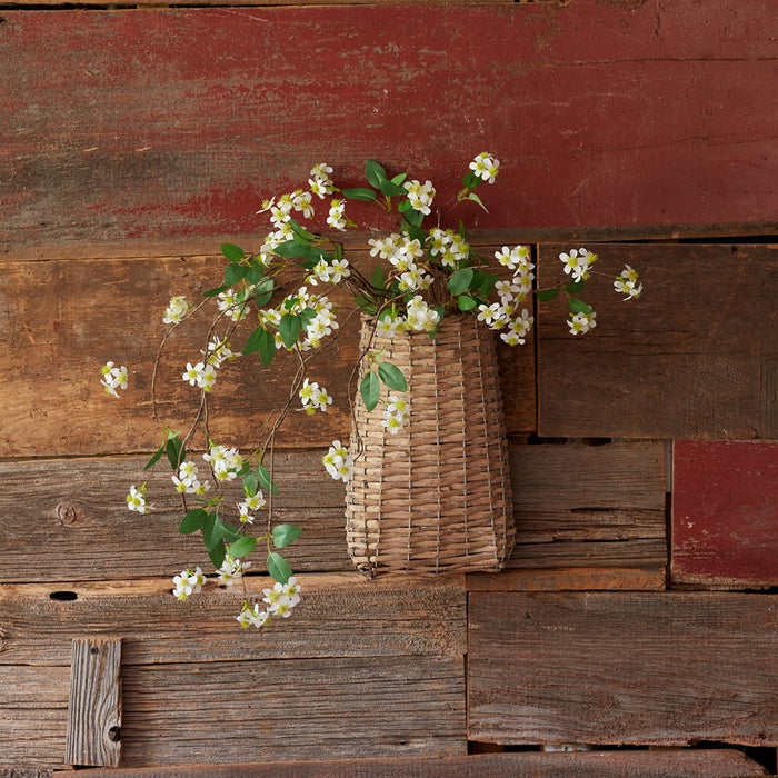 Melrose Mini Floral Twig Branch (Set of 6), White/Green