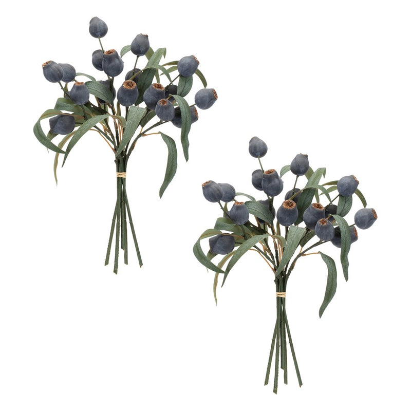 Melrose Blue Pod Foliage Bundle (Set of 2), Blue/Green