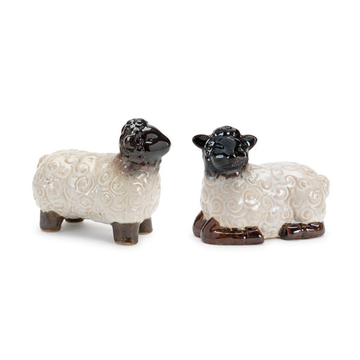Melrose Mini Sheep Figurine (Set of 6), White/Brown - 92744DS