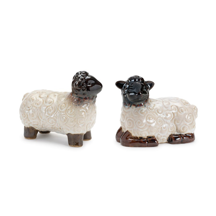 Melrose Mini Sheep Figurine (Set of 6), White/Brown - 92744DS