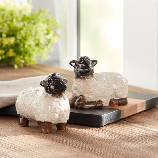Melrose Mini Sheep Figurine (Set of 6), White/Brown