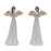 Melrose International Serene Angel Figurine, Set of 2, Blue/White - 92745DS