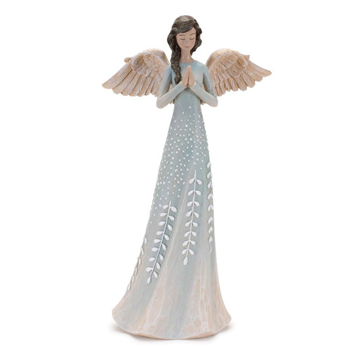 Melrose International Serene Angel Figurine, Set of 2, Blue/White