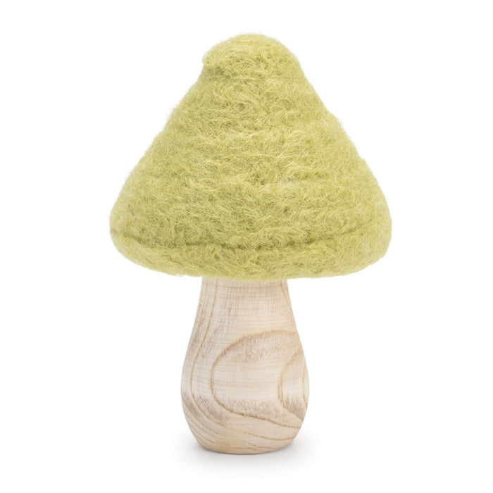 Melrose International Felt Wood Mushroom Decor, Set of 24, Multi
