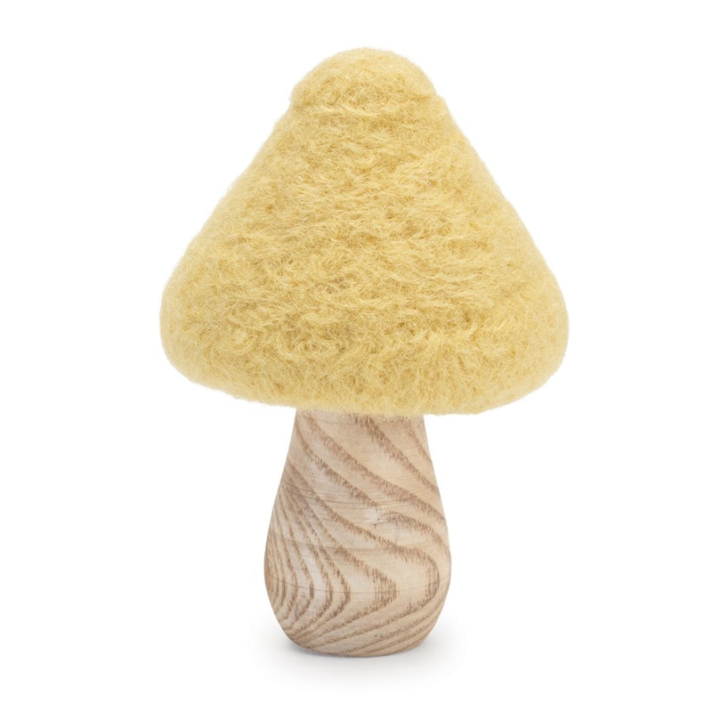 Melrose International Felt Wood Mushroom Decor, Set of 24, Multi