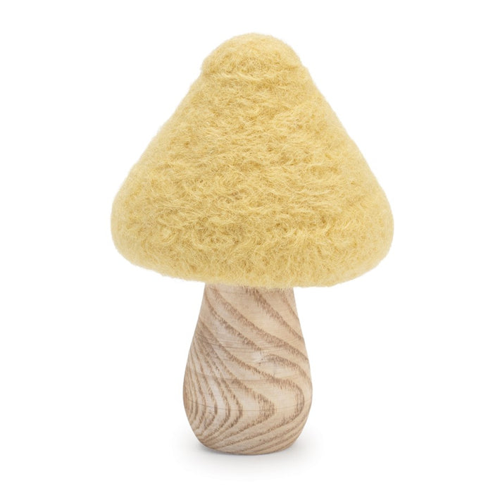 Melrose International Felt Wood Mushroom Decor, Set of 24, Multi