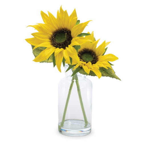 Melrose International Sunflower Floral Vase, Set of 2, Yellow/Green - 92763DS