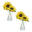 Melrose International Sunflower Floral Vase, Set of 2, Yellow/Green