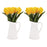 Melrose Int. Tulip Floral Pitcher Vase, Set of 2, Yellow/Green