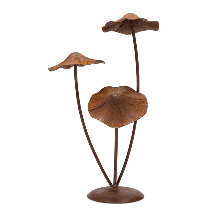 Melrose Brz Metal Mushroom Garden Accent 18.25"H, Brz - 92778DS