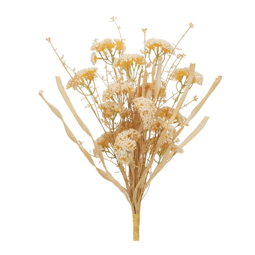 Melrose International Beige Floral Grass Bush, Set of 2, Beige - 92784DS