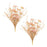 Melrose International Blush Floral Grass Bush, Set of 2, Pink/Beige