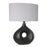 Melrose International Modern Ceramic Table Lamp 22.5"H, Black/Grey - 92789DS