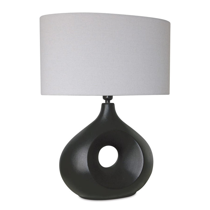 Melrose International Modern Ceramic Table Lamp 22.5"H, Black/Grey - 92789DS