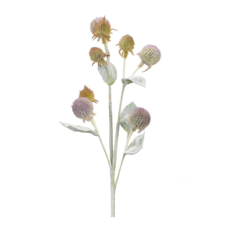 Melrose Thistle Foliage Spray, Set of 6, Purple/Sage Green - 92799DS