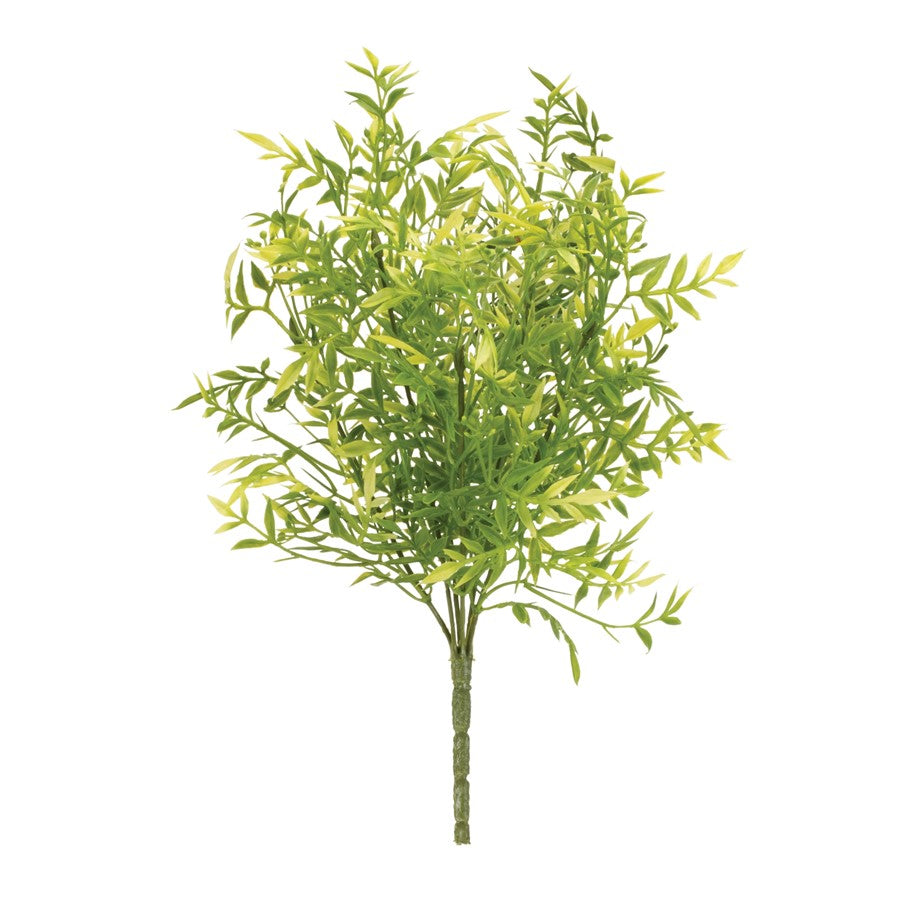Melrose International Mini Leaf Foliage Bush, Set of 12, Green - 92800DS