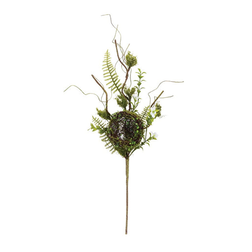 Melrose International Bird Nest Twig Spray, Set of 2, Green/Brown