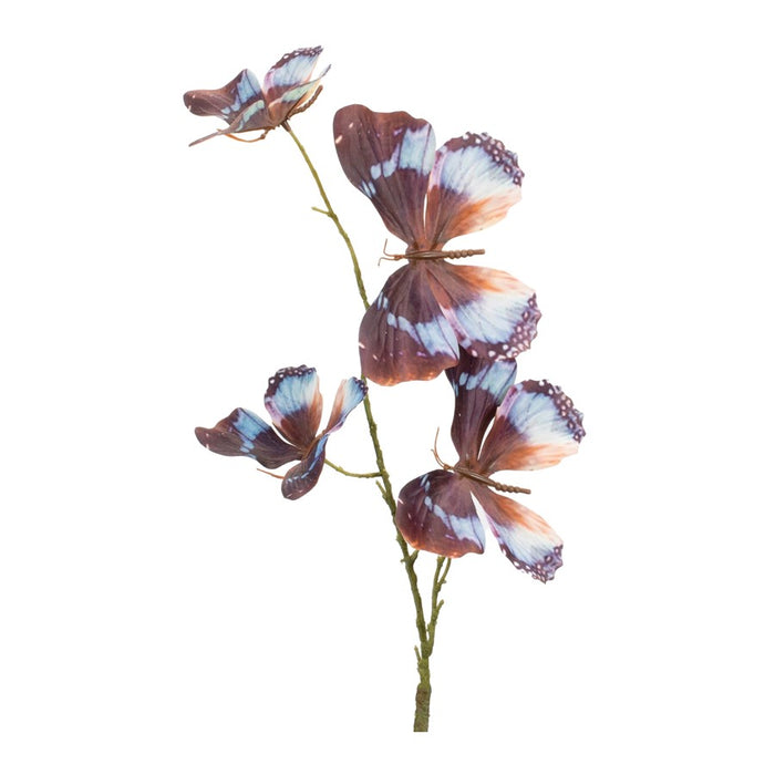 Melrose International Butterfly Spray, Set of 6, Brown/Blue - 92824DS