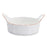 Melrose International Ceramic Bowl/Handles, Set of 2, White - 92830DS