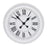 Melrose International Round Beaded Wood Wall Clock 23"D, White - 92841DS