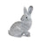Melrose International Stone Garden Bunny Figurine, Set of 2, Grey