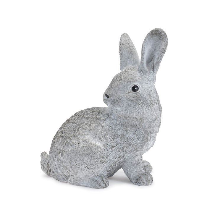 Melrose International Stone Garden Bunny Figurine, Set of 2, Grey