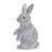 Melrose International Stone Garden Bunny Figurine, Set of 2, Grey