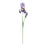 Melrose International Iris Floral Stem, Set of 6, Green/Purple