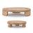 Melrose International Mandala Wood Riser Tray, Set of 2, Brown