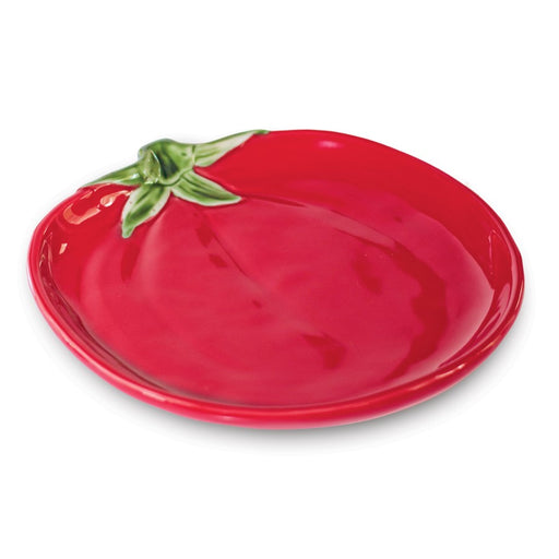 Melrose Ceramic Vegetable Plate, Set of 3, Red/Green/Purple