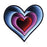 Melrose Hanging Triple Heart Ekko Light Display 23.5"H, Red/Pink/White - 92897DS