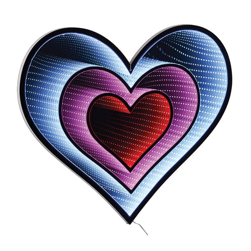 Melrose Hanging Triple Heart Ekko Light Display 23.5"H, Red/Pink/White - 92897DS