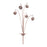 Melrose Iron Floral Spray Garden Stake (Set of 2), Brown/Green - 96102DS