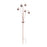 Melrose Iron Floral Spray Garden Stake (Set of 2), Brown/Green