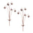 Melrose Iron Floral Spray Garden Stake (Set of 2), Brown/Green