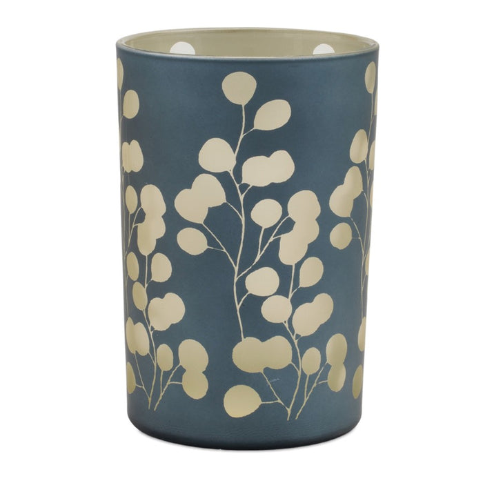 Melrose Frosted Foliage Candle Holder (Set of 2), Green