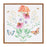 Melrose Framed Floral & Butterfly Wall Art 15.5"SQ, Red/White/Green - 96153DS