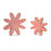 Melrose Mango Wood Flower Decor (Set of 2), Pink/Beige - 96197DS